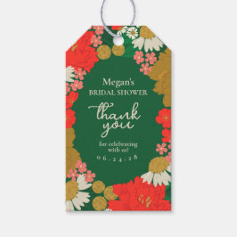 Floral Bouquet Bridal Shower Thank You Tag ギフトタグ
