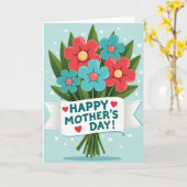 Floral Bouquet Celebration Card カード (黄色い花)