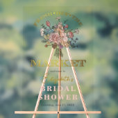 Floral Bouquet Fresh off the Market Bridal Shower アクリルサイン (ニュートラル)