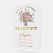 Floral Bouquet Fresh off the Market Bridal Shower アクリルサイン (傾斜)