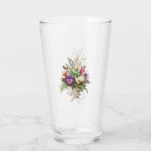 Floral Bouquet Glass Tumbler With Flowers タンブラーグラス (裏面)