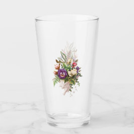 Floral Bouquet Glass Tumbler With Flowers タンブラーグラス