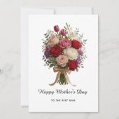 Floral Bouquet Mother’s Day Card for Best Mum シーズンカード (正面)