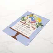 Floral Bouquet Mother's Day Brunch 箔招待状 (回転した状態)