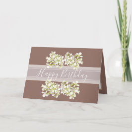 Floral Bouquet Orchid Flower Red Girl Birthday カード