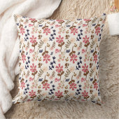 Floral Bouquet Pattern Decorative Pillow クッション (ブランケット)