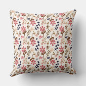 Floral Bouquet Pattern Decorative Pillow クッション (裏面)
