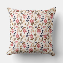 Floral Bouquet Pattern Decorative Pillow クッション