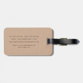 Floral Bouquet Personalized Editable Template ラゲッジタグ (裏面横)