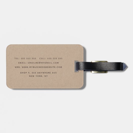 Floral Bouquet Personalized Editable Template ラゲッジタグ (裏面横)