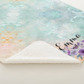 Floral bouquet purple garden シェルパブランケット (3/4)