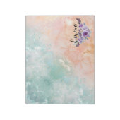 Floral bouquet purple garden ノートパッド (回転)