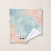 Floral bouquet purple garden バスタオルセット (ウォッシュタオル)