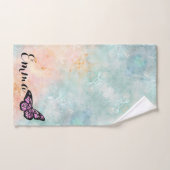 Floral bouquet purple garden バスタオルセット (ハンドタオル)