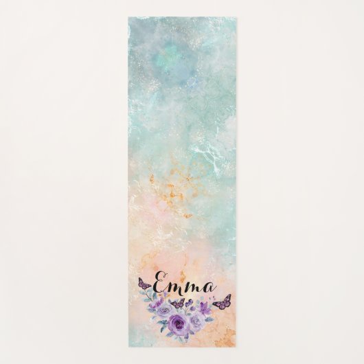 Floral bouquet purple garden ヨガマット (正面)