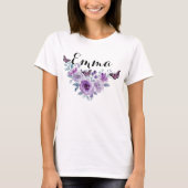 Floral bouquet purple garden tシャツ (正面)