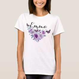 Floral bouquet purple garden tシャツ