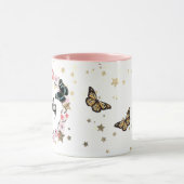 Floral bouquet romantic serenity butterflies マグカップ (中央)
