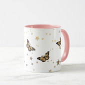 Floral bouquet romantic serenity butterflies マグカップ (正面右)