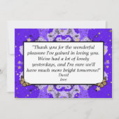 Floral bouquet romantic serenity butterflies 招待状 (裏面)