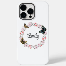 Floral bouquet romantic serenity butterflies Case-Mate iPhone 14 pro maxケース