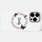 Floral bouquet romantic serenity butterflies Case-Mate iPhoneケース (裏面 (横))