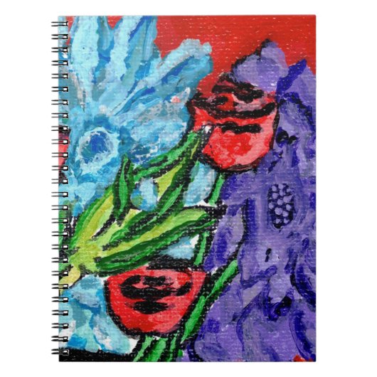 Floral Bouquet Spiral Photo Notebook ノートブック (正面)