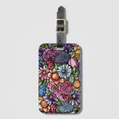 Floral Bouquet Spring Flower ラゲッジタグ (正面縦)