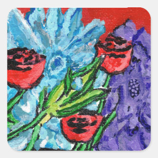 Floral Bouquet Sticker スクエアシール