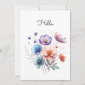Floral Bouquet Watercolor Illustration Customize (正面)