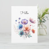 Floral Bouquet Watercolor Illustration Customize (スタンド正面)