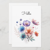 Floral Bouquet Watercolor Illustration Customize (正面/裏面)