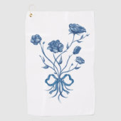 Floral Bouquet With Blue Bow  ゴルフタオル (正面)