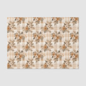Floral Bouquets and Autumn Plaid 3 Sheets 薄葉紙 (正面)