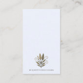 Floral Boutique Business Card correspondance ノートカード (裏面)