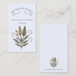 Floral Boutique Business Card correspondance ノートカード