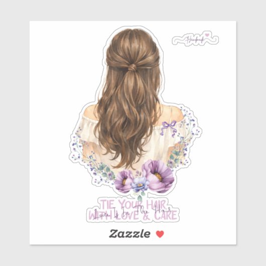 Floral Boutique love in the hair for packaging シール (シート)