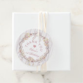 Floral Bow 1st Girl Birthday Thank you フェイバータグ (インサイチュ)