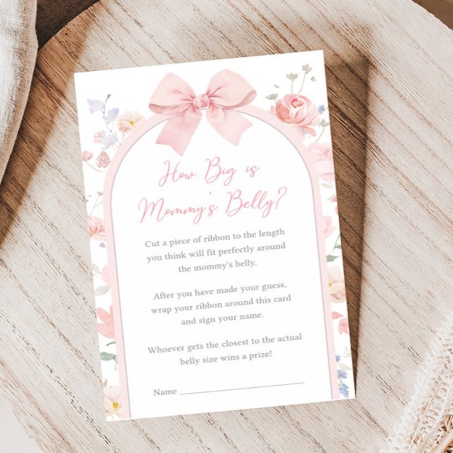 Floral Bow Baby in Bloom Shower How Big Is Game (クリエイターアップロード済み)