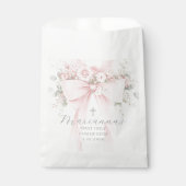  Floral Bow First Holy Communion Elegant フェイバーバッグ (正面)
