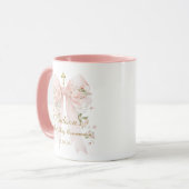 Floral Bow First Holy Communion Religious Favor マグカップ (正面左)
