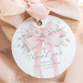  Floral Bow First Holy Communion Thank you フェイバータグ