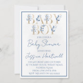 Floral Boy Baby Shower Invitation 招待状 (正面)