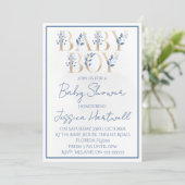 Floral Boy Baby Shower Invitation 招待状 (スタンド正面)