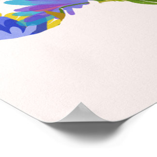 Floral Brain Design ポスター