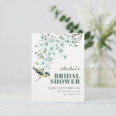 Floral branch bird spring bridal shower 招待状 (スタンド正面)