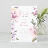 Floral branch bridal shower 招待状 (スタンド正面)