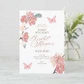 Floral branch bridal shower 招待状 (スタンド正面)