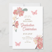 Floral branch graduation 招待状 (正面)