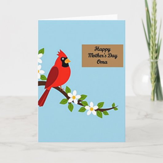 Floral Branch Mothers Day Message Card カード (正面)